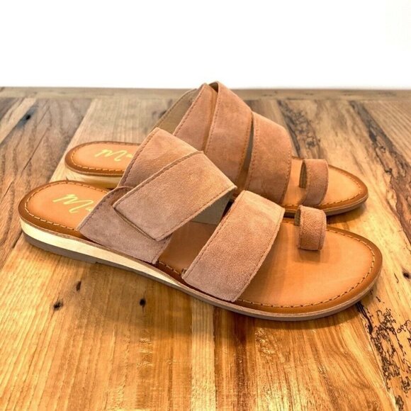 Matisse Good Time Flat Sandals Beige Suede 6 - Picture 1 of 9